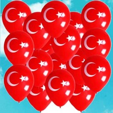 Türk Bayrak Baskılı Balon