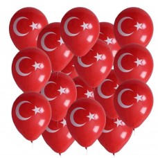 Balon-Ay Yıldız- Türk Bayraklı 10 Adet