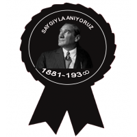 Kokart-10 Kasım Atatürk'ü Saygıyla Anıyoruz Etiket Kokart-4 Adet
