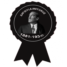 Kokart-10 Kasım Atatürk'ü Saygıyla Anıyoruz Etiket Kokart-4 Adet