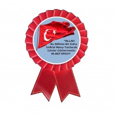 Kokart-12 Mart İstiklal Marşının Kabulü Etiket Kokartı 4 Adet