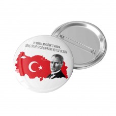 Rozet-19 Mayıs Atatürk'ü Anma, Gençlik ve Spor Bayramı Rozeti