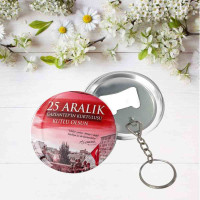"25 Aralık Gaziantep'in Kurtuluşu" Temalı Açacaklı Anahtarlık | Atatürk Sözlü Hatıra