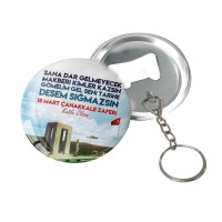 Çanakkale Zaferi Özel Tasarım Metal Anahtarlık