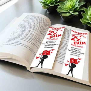 29 Ekim Cumhuriyet Bayramı Kitap Ayracı | Öğrenciler için Atatürk Sözlü Hediye 29 Ekim Cumhuriyet Bayramı Kitap Ayracı | Öğrenciler için Atatürk Sözlü Hediye