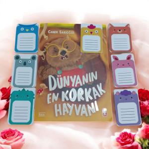 Kişiye Özel Hayvan Temalı Ayraç ve Notluk Seti Kişiye Özel Hayvan Temalı Ayraç ve Notluk Seti