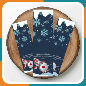 Yılbaşı Hediyesi Özel Tasarım Kitap Ayracı | Noel Temalı Okuma Şeridi Yılbaşı Hediyesi Özel Tasarım Kitap Ayracı | Noel Temalı Okuma Şeridi