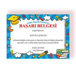 Başarı Belgesi | Öğrenciler İçin Teşekkür ve Takdir Sertifikası