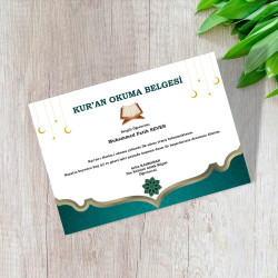 Artık Kur’an Okuyorum Sertifikası | Öğrencilere Özel Başarı Belgesi