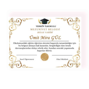 Mezuniyet Belgesi | Diploma ve Başarı Belge Mezuniyet Belgesi | Diploma ve Başarı Belge