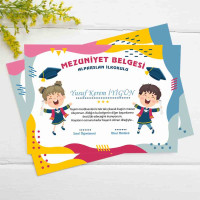 Mezuniyet Belgesi | Diploma ve Başarı Özelleştirilebilir
