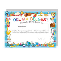 Artık Okuyorum Belgesi Renkli