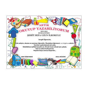 Artık Okuyorum Belgesi Artık Okuyorum Belgesi