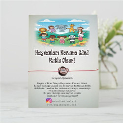 Hayvanları Koruma Günü Dilek Bilekliği ve Kartı - Öğrenci