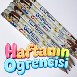 Haftanın Öğrencisi Temalı Özel Tasarım Kurşun Kalem Seti - Motivasyon ve Ödül Kalemi Haftanın Öğrencisi Temalı Özel Tasarım Kurşun Kalem Seti - Motivasyon ve Ödül Kalemi