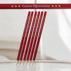 Kırmızı "Canım Öğrencime" Kalemi - Öğrenci Motivasyon Seti