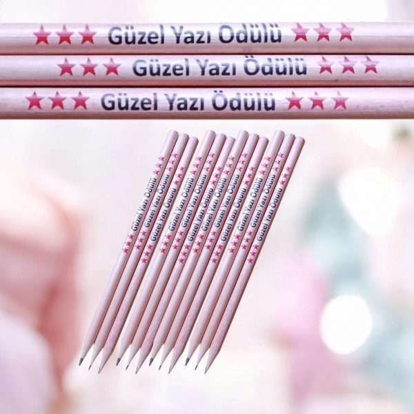 güzel-yazı-ödülü-yazılı-kurşun-kalemler-yıldız-desenli