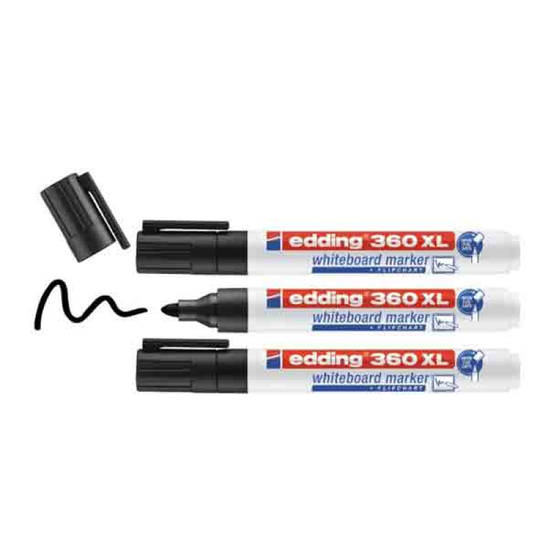 edding-360-xl-beyaz-yazi-tahtasi-kalemi-siyah-3lu-set-yeniden-doldurulabilir