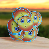 Emoji Desenli Balon Kartı | Özel Tasarım Teşekkür Kartı 6 Adet