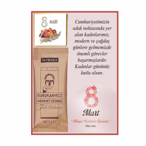 8 Mart Kahveli Kart | Kadınlar Gününe Özel 8 Mart Kahveli Kart | Kadınlar Gününe Özel