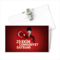 29 Ekim Cumhuriyet Bayramı Yaka Kartı | Bayrak Temalı Kutlama Rozeti