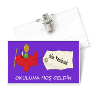 Okul Yaka Kartı Hoşgeldin | Klipsli PVC Tasarımıyla Tanınabilirlik Sağlayan Aksesuar