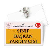 Sınıf Başkan Yardımcısı Yaka Kartı | Sorumluluk Bilinci Kazandıran Öğrenci Rozeti