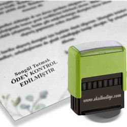 İsimli Ödev Kontrol Edilmiş Kaşesi | Öğretmen Onay Kaşesi