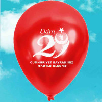 29 Ekim Cumhuriyet Bayramı Balonu | Türk Bayraklı Özel Tasarım