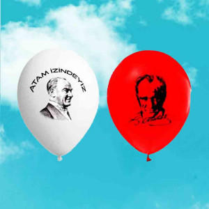 Atam İzindeyiz Balonu - Atatürk ve Cumhuriyet Temalı Süsleme Atam İzindeyiz Balonu - Atatürk ve Cumhuriyet Temalı Süsleme