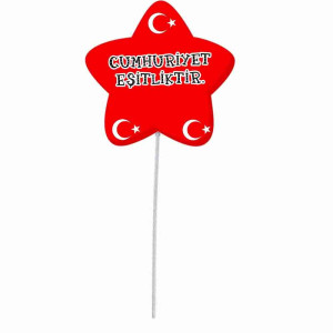 Cumhuriyet Bayramı Konuşma Balonu | Bayrak Temalı Kutlama Aksesuarı