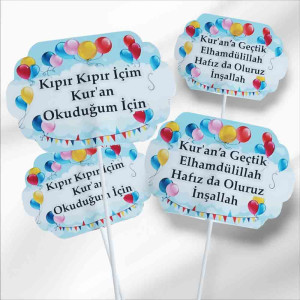 Kur'an'a Geçiş ve Hatim Töreni Konuşma Balonları - El Pankartı Seti 2 Adet Kur'an'a Geçiş ve Hatim Töreni Konuşma Balonları - El Pankartı Seti 2 Adet