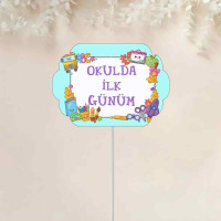 Okula Başladı Konuşma Balonu | İlk Gün Hatırası-Okulda İlk Günüm