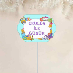 Okula Başladı Konuşma Balonu | İlk Gün Hatırası-Okulda İlk Günüm