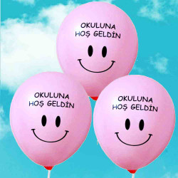 Okuluna Hoş Geldin Balonu | Özel Tasarım Lateks Hatıra Balonu
