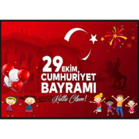 29 Ekim Cumhuriyet Bayramı Afişi | Atatürk ve Bayrak Temalı Kutlama Tasarımı
