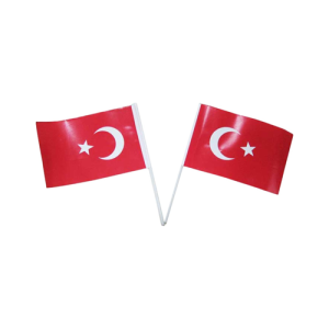 Çubuklu Türk Bayrağı | Küçük Ebat Plastik Çubuklu Bayrak 10 Adet Çubuklu Türk Bayrağı | Küçük Ebat Plastik Çubuklu Bayrak 10 Adet