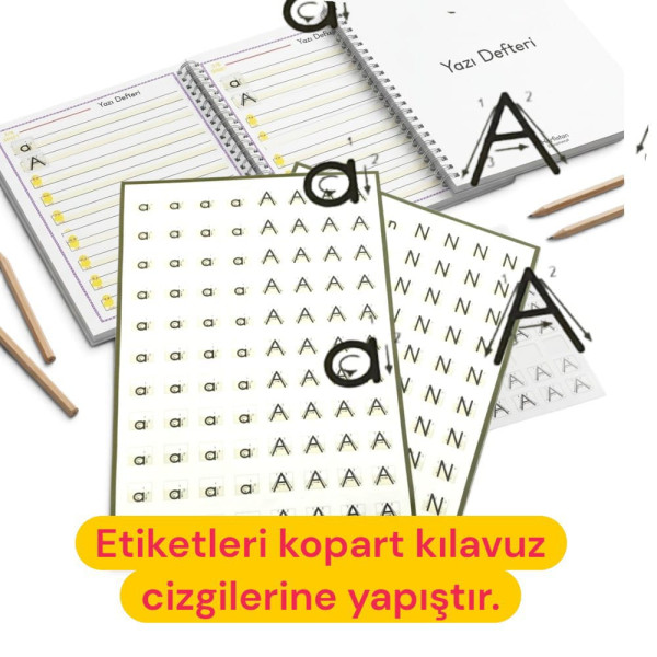 Yazı Defteri Kılavuz Çizgilerine Yapıştırılan Harf ve Rakam Sticker Seti harf-ve-rakam-sticker-seti-yazi-defteri-icin-kendinden-yapiskanli-model-harf-rakam-etiketleri
