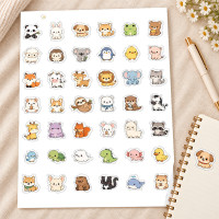 Minik Hayvanlar Çıkartma Seti - A4 Yaprak 40'lı Hazır Kesilmiş Küçük Boyutlu Sevimli Hayvan Sticker