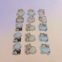 Sevimli Kedi Figürlü İsim Etiketi Sticker Seti - Yazılabilir Kedi Tasarımlı İsim Çıkartmaları (15 Adet, 4x5 cm) Sevimli Kedi Figürlü İsim Etiketi Sticker Seti - Yazılabilir Kedi Tasarımlı İsim Çıkartmaları (15 Adet, 4x5 cm)