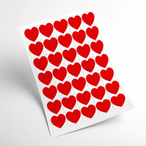 Kırmızı Kalp Sticker | Yapışkanlı Paket Süsleme ve Hediye Etiketi Kırmızı Kalp Sticker | Yapışkanlı Paket Süsleme ve Hediye Etiketi