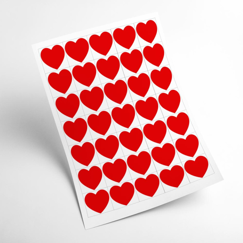 Kırmızı Kalp Sticker Hediye ve Paket Etiketi kirmizi-kalp-seklinde-hediye-paketi-susleme-icin-sticker-etiket