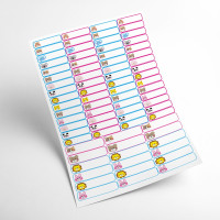 Sevimli Hayvanlı İsim Etiketi | Okul Eşyaları için Defter ve Kitap Etiketi