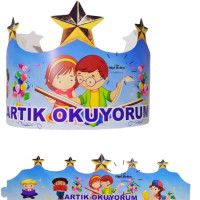 Artık Okuyorum Tacı | Okuma Bayramı İçin Renkli ve Motive Edici Aksesuar