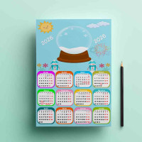 Kişiye Özel Fotoğraflı 2026 Yılı Takvimi | Kar Küresi Temalı Duvar Takvimi