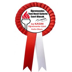 Öğretmenler Günü Saten Kokart | Kaliteli ve Şık Tasarım
