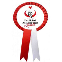 12 Mart İstiklal Marşı Kabulü ve Mehmet Akif Anma Günü Saten Kokart