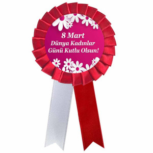 8 Mart Dünya Kadınlar Günü Saten Kokartı | Özel Tasarım Kadınlar Günü Rozeti 8 Mart Dünya Kadınlar Günü Saten Kokartı | Özel Tasarım Kadınlar Günü Rozeti