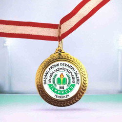 Kişiye Özel Okul Başarı Madalyası - Altın Kaplama Tebrik Ödülü