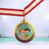 Okul Adı Baskılı Akran Dostu Madalyası (Çalı İlkokulu Örneği)